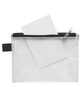 Reißverschlußtasche Mesh Bag Doppelkammer PVC A6 183x128mm schwarz