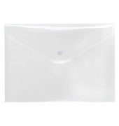 Dokumententasche - 40912-00, A5 quer, transparent farblos, Polypropylen (PP), Druckknopfverschluss