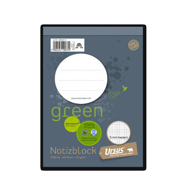 Notizblock 03664820 OE, kariert, A6, 70g, violett, 48 Blatt