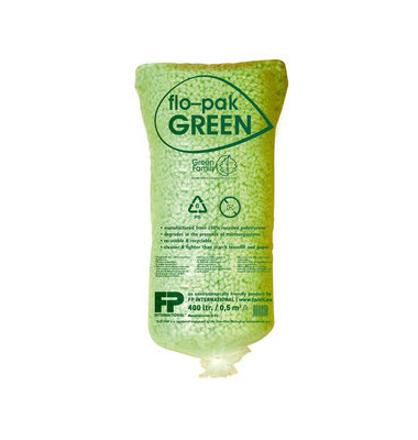 Paket-Füllmaterial  9643 Green Polystyrolchips grün 400 Liter