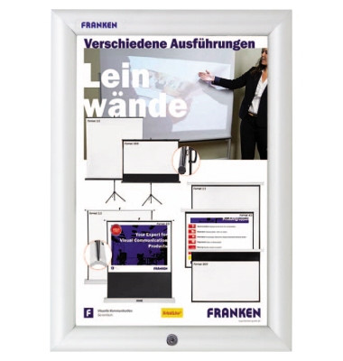 Plakat-Klapprahmen Security BS190 silber A4 für Außenbereich mit Antireflexfolie