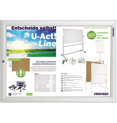 Plakat-Klapprahmen Security BS190 silber A3 für Außenbereich mit Antireflexfolie