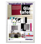 Plakat-Klapprahmen Security, BS1903, silber, A2, Aluminium