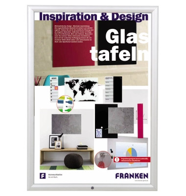 Plakat-Klapprahmen Security BS190 silber A2 für Außenbereich mit Antireflexfolie