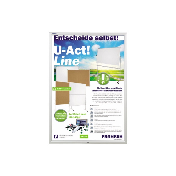 4016946224536 - Plakat-Klapprahmen Security BS190 silber A1 für Außenbereich mit Antireflexfolie 4016946224536 Franken