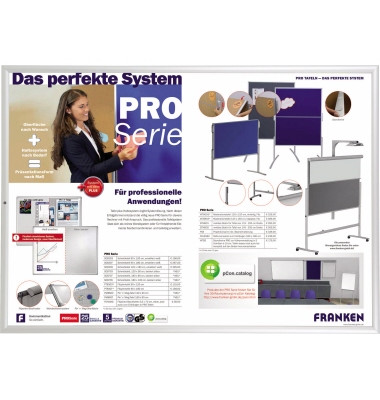 Plakat-Klapprahmen Security BS190 silber A0 für Außenbereich mit Antireflexfolie