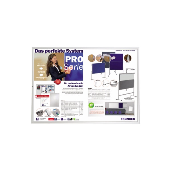 4016946224543 - Plakat-Klapprahmen Security BS190 silber A0 für Außenbereich mit Antireflexfolie 4016946224543 Franken