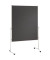 Moderationstafel Eco ECO-UMTF 12, 120x150cm, Filz + Filz (beidseitig), pinnbar, mit Rollen, grau + grau