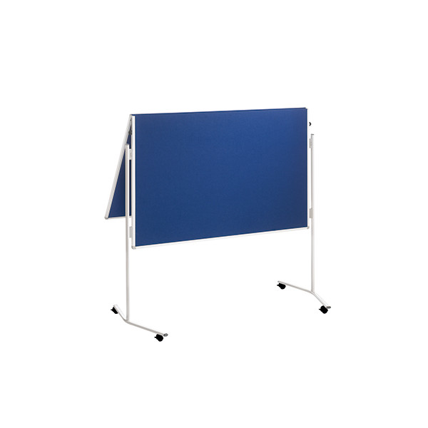 4016946186728 - Moderationstafel Eco ECO-UMTKT-G 120x150cm Filz + Filz (beidseitig) pinnbar klappbar mit Rollen blau + blau 4016946186728 