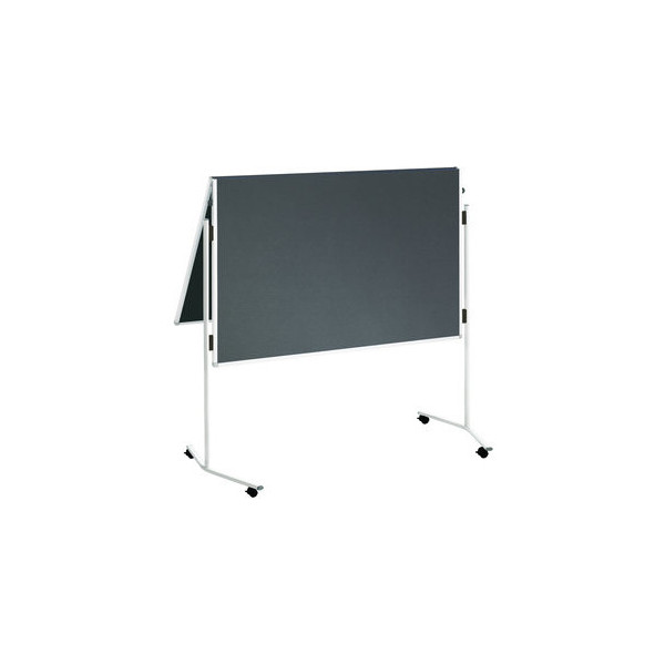 4016946186698 - Moderationstafel Eco ECO-UMTF-G12 R 120x150cm Filz + Filz (beidseitig) pinnbar klappbar mit Rollen grau + grau 40169461866