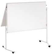 Moderationstafel Eco ECO-UMTK-G, 120x150cm, Karton + Karton (beidseitig), pinnbar, klappbar, mit Rollen, weiß + weiß