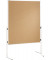 Moderationstafel Eco ECO-UMTKT R, 120x150cm, Kork + Kork (beidseitig), pinnbar, mit Rollen, braun + braun