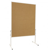 Moderationstafel U-Act! Line, 120x150cm, Jute + Jute (beidseitig), pinnbar, braun + braun