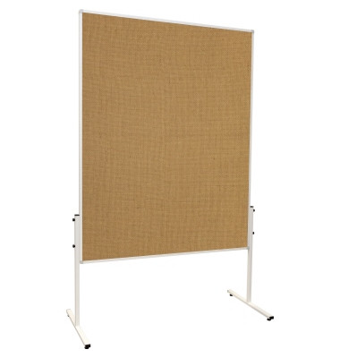 Moderationstafel U-Act! Line, 120x150cm, Jute + Jute (beidseitig), pinnbar, braun + braun