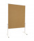 Moderationstafel U-Act! Line, 120x150cm, Jute + Jute (beidseitig), pinnbar, braun + braun