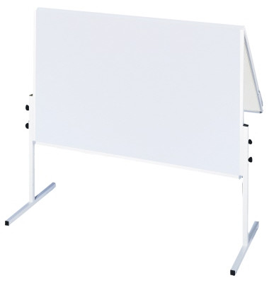 Moderationstafel U-Act! Line, 120x150cm, Karton + Karton (beidseitig), pinnbar, klappbar, weiß + weiß