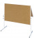 Moderationstafel U-Act! Line, 120x150cm, Jute + Jute (beidseitig), pinnbar, klappbar, braun + braun