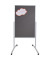 Moderationstafel Pro MTF801312, 76x121cm, Filz + Whiteboard (beidseitig), pinnbar, beschreibbar, magnetisch, mit Rollen, grau + 