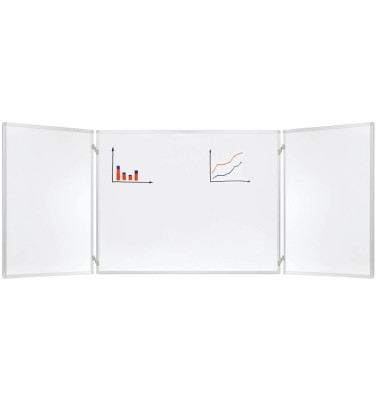 Whiteboard klappbar K90/120, 120/240x90cm, emailliert, Aluminiumrahmen Whiteboard klappbar K90/120, 120/240x90cm, emailliert, Aluminiumrahmen