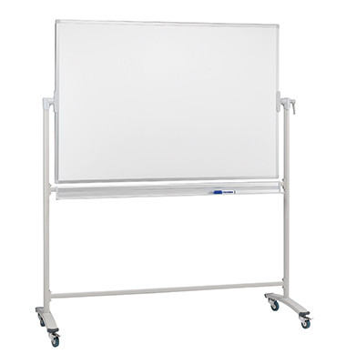 Stativdrehtafel-Whiteboard ST202, 150x100cm, emailliert, Aluminiumrahmen