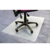 Bodenschutzmatte Cleartex advantagemat 120 x 90 cm Form O für Teppichböden transparent Vinyl