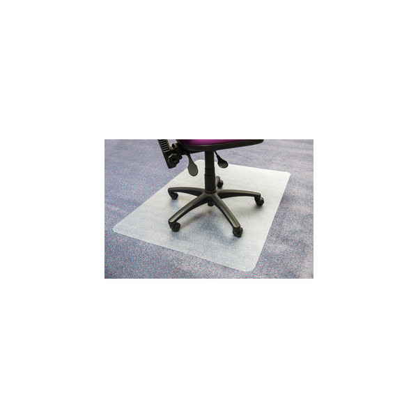 Floortex FC119225EV Cleartex advantagemat Bodenschutzmatte aus Phthalatfreiem Vinyl für niederflorige Teppichböden bis 6 mm Florhöhe, rechteckig, 120 x 90 cm, transparent