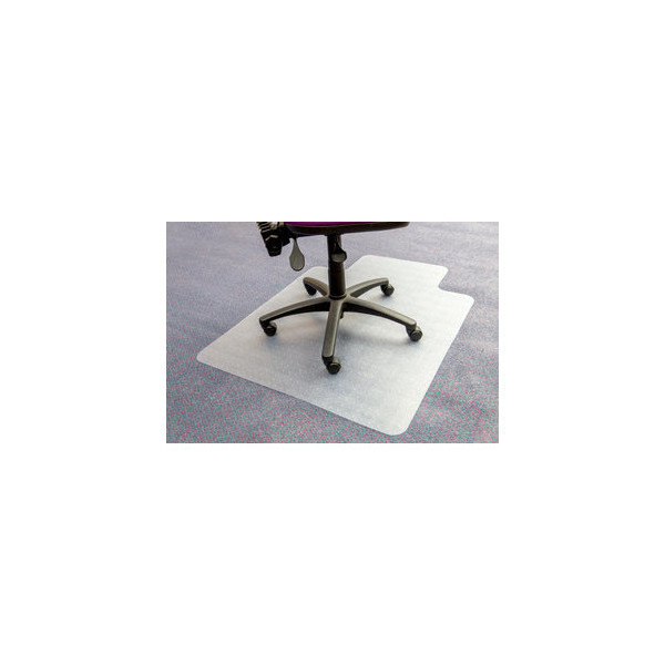 Floortex Bodenschutzmatte | Bürostuhlunterlage "computex anti-statik advantagemat" | 120 x 90 cm | aus phtalatfreiem Vinyl | transparent | rechteckig mit Lippe | für niederflorige Teppichböden