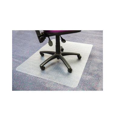 Bodenschutzmatte Cleartex advantagemat 115 x 134 cm Form O für Teppichböden transparent Vinyl