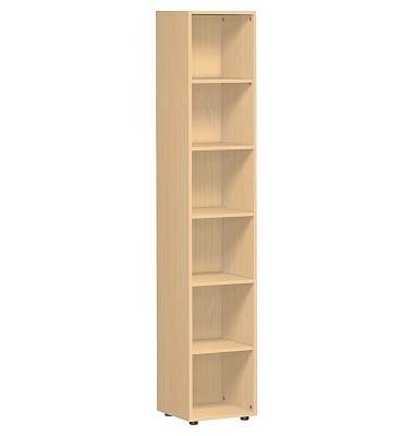 Regal 6 OH mit Standfüßen Buche 400x420x2160 Milano Regal 6 OH mit Standfüßen Buche 400x420x2160 Milano