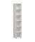 Regal 6 OH m. Standfüßen Lichtgrau 400x420x2160 Milano