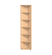 Eckabschlußregal 6 OH 2160x400x400 mit Standfüßen, Buche