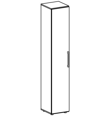 Aktenschrank Flex S-346100-LL, 6 OH, lichtgrau, 40x216x42cm (BxHxT)
