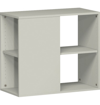 Standcontainer S-381200-L Flex, lichtgrau, Dreischicht-Feinspan, melaminharzbeschichtet,