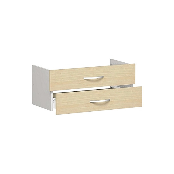 4038933059235 - Schubladeneinsatz ALICANTE 2 Schübe = 1 Set B 800 x T 400 x H 384 mm Ahorn-Dekor