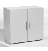 Aktenschrank Flex S-382100-LL, 2 OH, lichtgrau, 80x75,2x42cm (BxHxT)