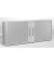 Aktenschrank Flex 382104LG, Kunststoff/Holz, 2 OH, 200 x 80 x 40 cm, silber/lichtgrau
