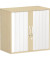 Aktenschrank Flex S-382117-AA, Kunststoff/Holz abschließbar, 2 OH, 80 x 79,8 x 42,5 cm, silber/ahorn