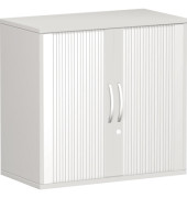 Aktenschrank Flex S-382117-SL, abschlie&szlig;bar, 2 OH, silber/lichtgrau, 80x79,8x42,5cm (BxHxT)