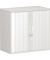 Aktenschrank Flex S-382117-SL, abschlie&szlig;bar, 2 OH, silber/lichtgrau, 80x79,8x42,5cm (BxHxT)