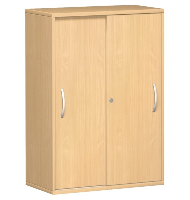 Aktenschrank Flex S-383502-BB, Holz abschließbar, 3 OH, 80 x 118,2 x 42,5 cm, buche