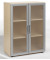 Aktenschrank Flex S-383802AH, Glas/Holz, 3 OH, 80 x 110,4 x 40 cm, ahorn
