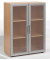 Aktenschrank Flex S-383802BU, Glas/Holz, 3 OH, 80 x 110,4 x 40 cm, buche