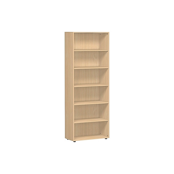 4038933059624 - Geramoebel Speed Office Melaminharzbeschichtete Spanplatte Regal 5 Fachböden 800 x 420 x 2160 mm Braun Buche