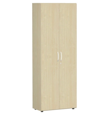 Aktenschrank Flex S-386100-AH, Holz abschließbar, 6 OH, 80 x 216 x 42 cm, ahorn