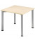 Schreibtisch Flex, 72cm (H), quadratisch, ahorn / silber