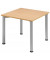 Schreibtisch Flex, 72cm (H), quadratisch, buche / silber
