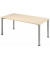 Schreibtisch Flex, 72cm (H), rechteckig, ahorn / silber
