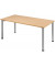 Schreibtisch Flex, 72cm (H), rechteckig, buche / silber