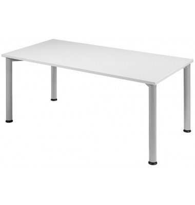 Schreibtisch Flex, 72cm (H), rechteckig, grau / silber