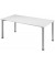 Schreibtisch Flex, 72cm (H), rechteckig, grau / silber